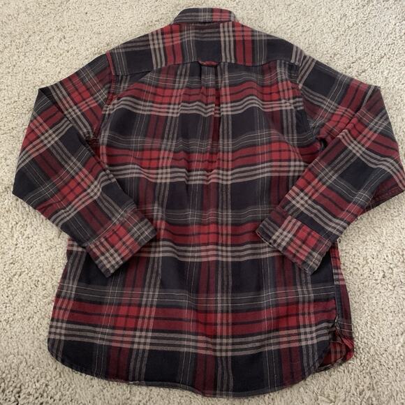 Jachs Heritage Flannel Shirt Mens Medium Long Sleeve Red Plaid Classic Outdoors - Picture 4 of 5